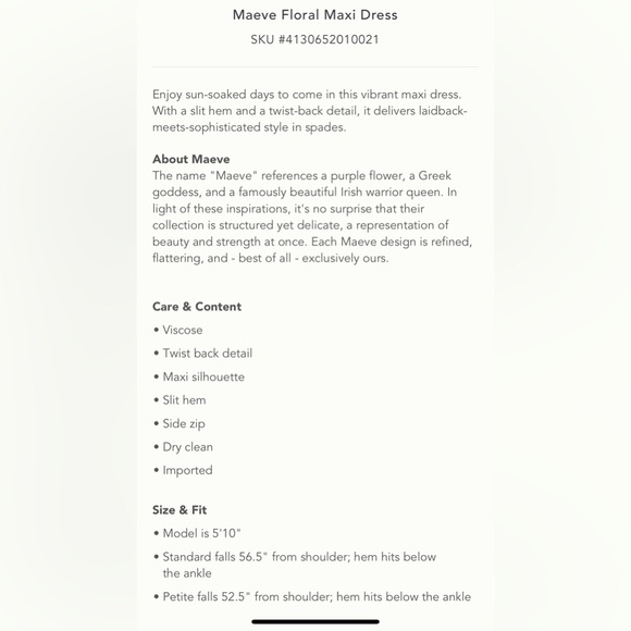 Maeve by Anthropologie Floral Maxi Dress in Small - Picture 2 of 6